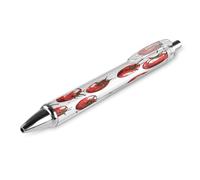 ERSTSNCK Comic Style Tomatoes Black Ballpoint Pens Fine Point (0.5mm) Black Ink Pen Retractable Ball Point Pens with Comfortable Full Grip for Journaling, And Office Writing Ideal 1 PCS
