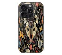 ERSTSNCK Compatible with iPhone 15 Case Colorful Butterfly Pattern Stylish Phone Case for Women Men, Tempered Glass Shockproof Slim Cover for 15 Pro