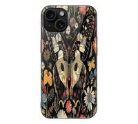 ERSTSNCK Compatible with iPhone 15 Case Colorful Butterfly Pattern Stylish Phone Case for Women Men, Tempered Glass Shockproof Slim Cover for 15 Pro