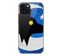 ERSTSNCK Compatible with iPhone 15 Case Wolf Moon Totem Stylish Phone Case for Women Men, Tempered Glass Shockproof Slim Cover for 15 Pro