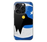 ERSTSNCK Compatible with iPhone 15 Case Wolf Moon Totem Stylish Phone Case for Women Men, Tempered Glass Shockproof Slim Cover for 15 Pro