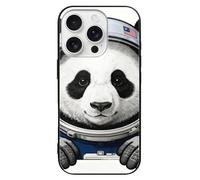 ERSTSNCK Compatible with iPhone 16 Case Animal Space Portrait Stylish Phone Case for Women Men, Tempered Glass Shockproof Slim Cover for 16 Pro Black