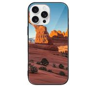 ERSTSNCK Compatible with iPhone 16 Case Arches National Park-Standard Stylish Phone Case for Women Men, Tempered Glass Shockproof Slim Cover for 16 Pro Black