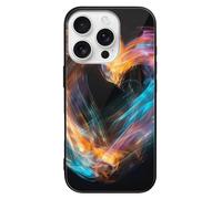 ERSTSNCK Compatible with iPhone 16 Case Bright Heart Shape Stylish Phone Case for Women Men, Tempered Glass Shockproof Slim Cover for 16 Pro