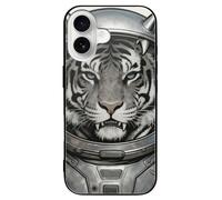 ERSTSNCK Compatible with iPhone 16 Case Colored Astro Pet Stylish Phone Case for Women Men, Tempered Glass Shockproof Slim Cover for 16 Pro Black