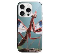 ERSTSNCK Compatible with iPhone 16 Case Devil's Flower Mantis Stylish Phone Case for Women Men, Tempered Glass Shockproof Slim Cover for 16 Pro