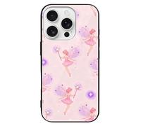 ERSTSNCK Compatible with iPhone 16 Case Fairy Magic Wand Stylish Phone Case for Women Men, Tempered Glass Shockproof Slim Cover for 16 Pro Black