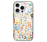 ERSTSNCK Compatible with iPhone 16 Case Fun Colorful Patterns Stylish Phone Case for Women Men, Tempered Glass Shockproof Slim Cover for 16 Pro
