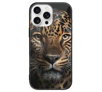 ERSTSNCK Compatible with iPhone 16 Case Leopard Stylish Phone Case for Women Men, Tempered Glass Shockproof Slim Cover for 16 Pro
