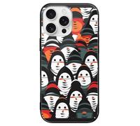 ERSTSNCK Compatible with iPhone 16 Case Monster Face Stylish Phone Case for Women Men, Tempered Glass Shockproof Slim Cover for 16 Pro Black