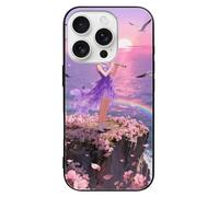 ERSTSNCK Compatible with iPhone 16 Case Ocean Wind Song Stylish Phone Case for Women Men, Tempered Glass Shockproof Slim Cover for 16 Pro