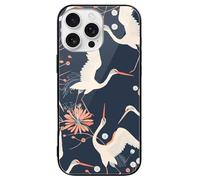 ERSTSNCK Compatible with iPhone 16 Case Peach and White Stylish Phone Case for Women Men, Tempered Glass Shockproof Slim Cover for 16 Pro