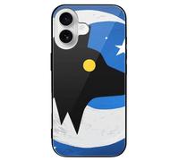 ERSTSNCK Compatible with iPhone 16 Case Wolf Moon Totem Stylish Phone Case for Women Men, Tempered Glass Shockproof Slim Cover for 16 Pro