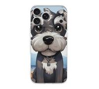 ERSTSNCK Compatible with iPhone 17 Case Adorable Schnauzer Stylish Phone Case for Women Men TPU Shockproof Slim Cover for 17 Pro Transparent