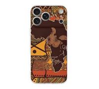 ERSTSNCK Compatible with iPhone 17 Case African Map Ethnic Pattern Stylish Phone Case for Women Men TPU Shockproof Slim Cover for 17 Pro Transparent