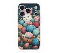 ERSTSNCK Compatible with iPhone 17 Case Basket and Easter Eggs Stylish Phone Case for Women Men TPU Shockproof Slim Cover for 17 Pro Transparent