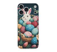 ERSTSNCK Compatible with iPhone 17 Case Basket and Easter Eggs Stylish Phone Case for Women Men TPU Shockproof Slim Cover for 17 Pro Transparent