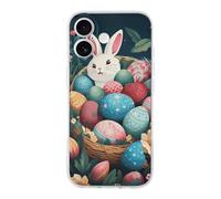 ERSTSNCK Compatible with iPhone 17 Case Basket and Easter Eggs Stylish Phone Case for Women Men TPU Shockproof Slim Cover for 17 Pro Transparent