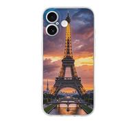 ERSTSNCK Compatible with iPhone 17 Case Beautiful Eiffel Tower Paris Stylish Phone Case for Women Men TPU Shockproof Slim Cover for 17 Pro Transparent