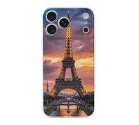 ERSTSNCK Compatible with iPhone 17 Case Beautiful Eiffel Tower Paris Stylish Phone Case for Women Men TPU Shockproof Slim Cover for 17 Pro Transparent