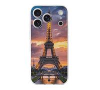 ERSTSNCK Compatible with iPhone 17 Case Beautiful Eiffel Tower Paris Stylish Phone Case for Women Men TPU Shockproof Slim Cover for 17 Pro Transparent
