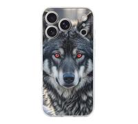 ERSTSNCK Compatible with iPhone 17 Case Big Black Wolf with Red Eyes Stylish Phone Case for Women Men TPU Shockproof Slim Cover for 17 Pro