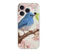 ERSTSNCK Compatible with iPhone 17 Case Birds on Cherry Blossom Tree Stylish Phone Case for Women Men TPU Shockproof Slim Cover for 17 Pro