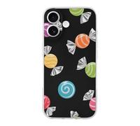 ERSTSNCK Compatible with iPhone 17 Case Black Colorful Candys Stylish Phone Case for Women Men TPU Shockproof Slim Cover for 17 Pro
