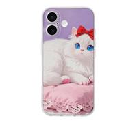 ERSTSNCK Compatible with iPhone 17 Case Blue-Eyed Cat Stylish Phone Case for Women Men TPU Shockproof Slim Cover for 17 Pro