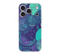 ERSTSNCK Compatible with iPhone 17 Case Blue Teal Lemon Stylish Phone Case for Women Men TPU Shockproof Slim Cover for 17 Pro