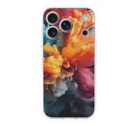 ERSTSNCK Compatible with iPhone 17 Case Bold Color Mix Stylish Phone Case for Women Men TPU Shockproof Slim Cover for 17 Pro Transparent