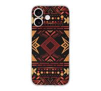 ERSTSNCK Compatible with iPhone 17 Case Brown and Red Tribal Pattern Stylish Phone Case for Women Men TPU Shockproof Slim Cover for 17 Pro