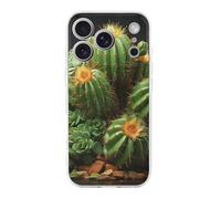 ERSTSNCK Compatible with iPhone 17 Case Cacti and Succulents Stylish Phone Case for Women Men TPU Shockproof Slim Cover for 17 Pro Transparent