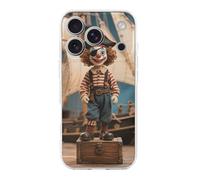 ERSTSNCK Compatible with iPhone 17 Case Clown on The Treasure Chest Stylish Phone Case for Women Men TPU Shockproof Slim Cover for 17 Pro Transparent