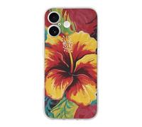 ERSTSNCK Compatible with iPhone 17 Case Colorful Hibiscus Stylish Phone Case for Women Men TPU Shockproof Slim Cover for 17 Pro