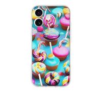ERSTSNCK Compatible with iPhone 17 Case Colorful Sweet Lollipop Cupcake Donut Stylish Phone Case for Women Men TPU Shockproof Slim Cover for 17 Pro