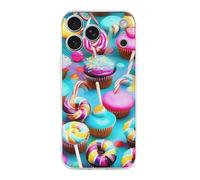 ERSTSNCK Compatible with iPhone 17 Case Colorful Sweet Lollipop Cupcake Donut Stylish Phone Case for Women Men TPU Shockproof Slim Cover for 17 Pro