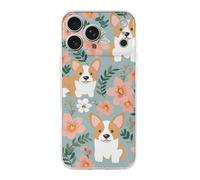 ERSTSNCK Compatible with iPhone 17 Case Corgi Floral Flowers Spring Garden Stylish Phone Case for Women Men TPU Shockproof Slim Cover for 17 Pro