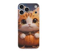 ERSTSNCK Compatible with iPhone 17 Case Cute Fantasy Thanksgving Cat Pumpkin Stylish Phone Case for Women Men TPU Shockproof Slim Cover for 17 Pro