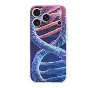 ERSTSNCK Compatible with iPhone 17 Case DNA Genetic Helix Stylish Phone Case for Women Men TPU Shockproof Slim Cover for 17 Pro Transparent