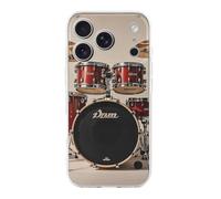 ERSTSNCK Compatible with iPhone 17 Case Drum Set-Standard Stylish Phone Case for Women Men TPU Shockproof Slim Cover for 17 Pro Transparent