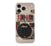 ERSTSNCK Compatible with iPhone 17 Case Drum Set-Standard Stylish Phone Case for Women Men TPU Shockproof Slim Cover for 17 Pro Transparent
