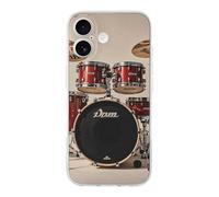 ERSTSNCK Compatible with iPhone 17 Case Drum Set-Standard Stylish Phone Case for Women Men TPU Shockproof Slim Cover for 17 Pro Transparent