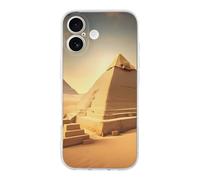 ERSTSNCK Compatible with iPhone 17 Case Egyptian Pyramid in Desert Stylish Phone Case for Women Men TPU Shockproof Slim Cover for 17 Pro Transparent