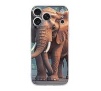 ERSTSNCK Compatible with iPhone 17 Case Elephants Red Stylish Phone Case for Women Men TPU Shockproof Slim Cover for 17 Pro