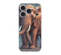 ERSTSNCK Compatible with iPhone 17 Case Elephants Red Stylish Phone Case for Women Men TPU Shockproof Slim Cover for 17 Pro