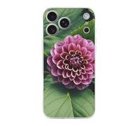 ERSTSNCK Compatible with iPhone 17 Case Flower Leaves Purple Red Flower Stylish Phone Case for Women Men TPU Shockproof Slim Cover for 17 Pro