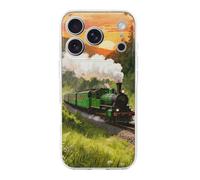 ERSTSNCK Compatible with iPhone 17 Case Forest Steam Car Stylish Phone Case for Women Men TPU Shockproof Slim Cover for 17 Pro Transparent