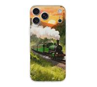 ERSTSNCK Compatible with iPhone 17 Case Forest Steam Car Stylish Phone Case for Women Men TPU Shockproof Slim Cover for 17 Pro Transparent