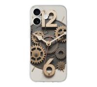 ERSTSNCK Compatible with iPhone 17 Case Gear Clock Stylish Phone Case for Women Men TPU Shockproof Slim Cover for 17 Pro Transparent